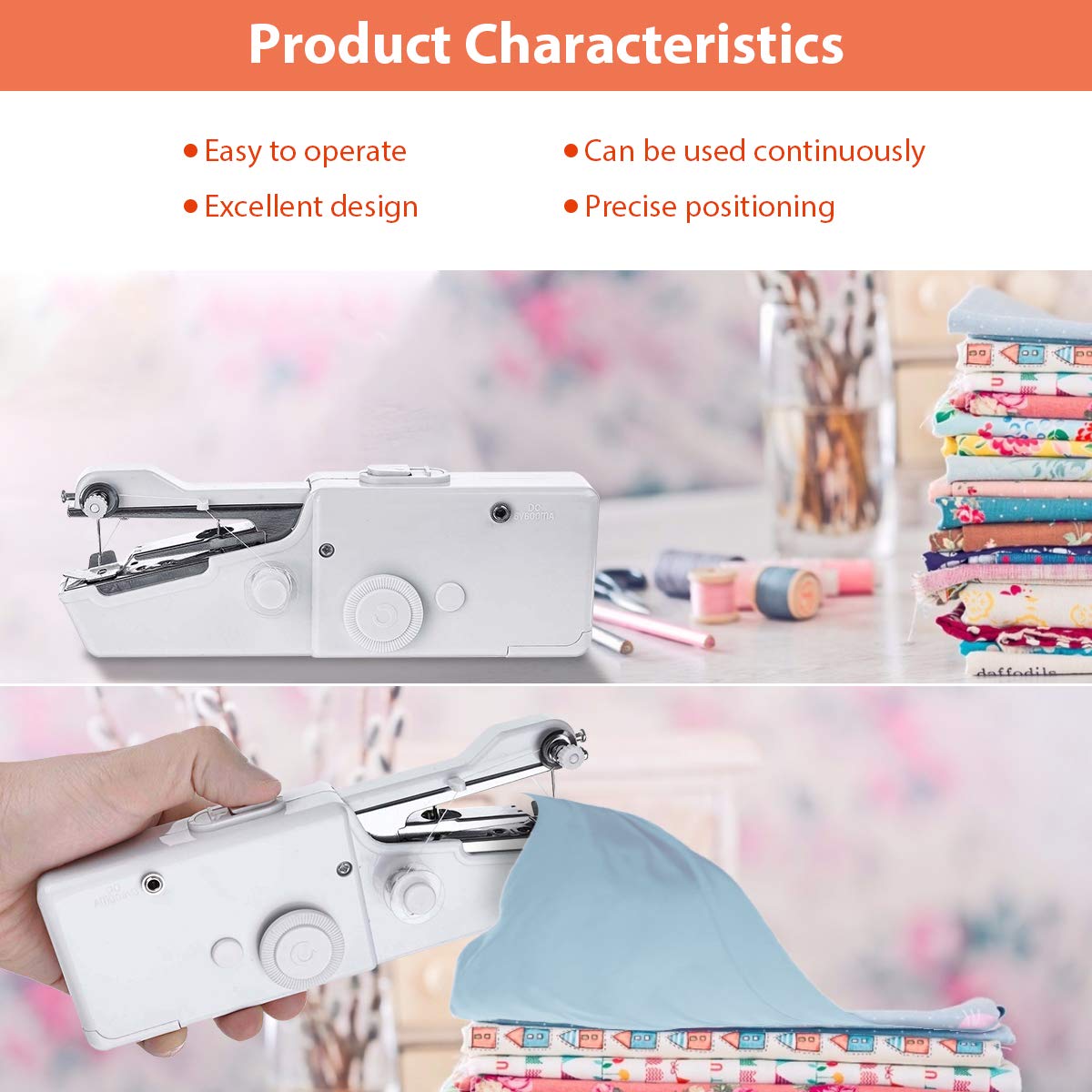 Electric portable sewing machine